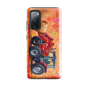 Furrow & Fields Tough case for Samsung® Glossy / Samsung Galaxy S20 FE Massey Ferguson 3070 Autotronic Splash Art | Tough case for Samsung® Quality Farmers Merch