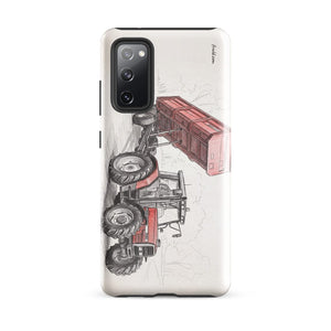 Furrow & Fields Tough case for Samsung® Glossy / Samsung Galaxy S20 FE Massey Ferguson 6180 Pencil Sketch | Tough case for Samsung® Quality Farmers Merch