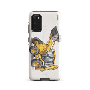 Furrow & Fields Tough case for Samsung® Glossy / Samsung Galaxy S20 JCB 3CX Sitemaster SRS Pencil Sketch | Tough case for Samsung® Quality Farmers Merch