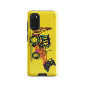 Furrow & Fields Tough case for Samsung® Glossy / Samsung Galaxy S20 JCB 3CX Sitemaster SRS Pop Art | Tough case for Samsung® Quality Farmers Merch