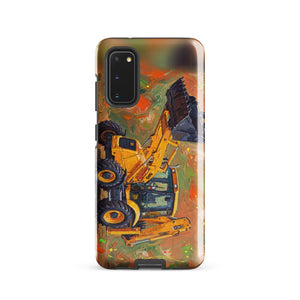 Furrow & Fields Tough case for Samsung® Glossy / Samsung Galaxy S20 JCB 3CX Sitemaster SRS Splash Art | Tough case for Samsung® Quality Farmers Merch