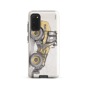 Furrow & Fields Tough case for Samsung® Glossy / Samsung Galaxy S20 JCB TM420 Pencil Sketch | Tough case for Samsung® Quality Farmers Merch