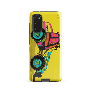 Furrow & Fields Tough case for Samsung® Glossy / Samsung Galaxy S20 JCB TM420 Pop Art | Tough case for Samsung® Quality Farmers Merch