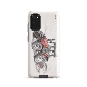 Furrow & Fields Tough case for Samsung® Glossy / Samsung Galaxy S20 Massey Ferguson 6255 Pencil Sketch | Tough case for Samsung® Quality Farmers Merch