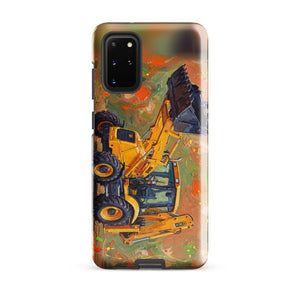 Furrow & Fields Tough case for Samsung® Glossy / Samsung Galaxy S20 Plus JCB 3CX Sitemaster SRS Splash Art | Tough case for Samsung® Quality Farmers Merch
