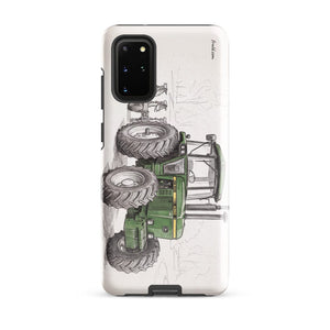 Furrow & Fields Tough case for Samsung® Glossy / Samsung Galaxy S20 Plus John Deere 4350 Pencil Sketch | Tough case for Samsung® Quality Farmers Merch