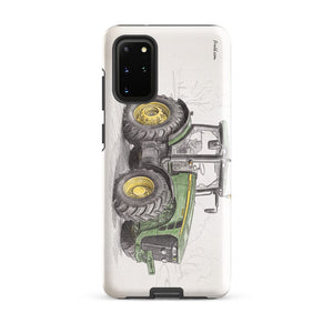 Furrow & Fields Tough case for Samsung® Glossy / Samsung Galaxy S20 Plus John Deere 8345R Pencil Sketch | Tough case for Samsung® Quality Farmers Merch