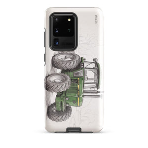 Furrow & Fields Tough case for Samsung® Glossy / Samsung Galaxy S20 Ultra John Deere 4350 Pencil Sketch | Tough case for Samsung® Quality Farmers Merch