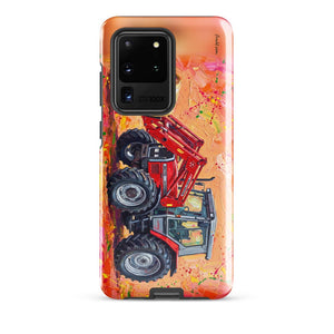 Furrow & Fields Tough case for Samsung® Glossy / Samsung Galaxy S20 Ultra Massey Ferguson 3070 Autotronic Splash Art | Tough case for Samsung® Quality Farmers Merch