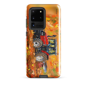 Furrow & Fields Tough case for Samsung® Glossy / Samsung Galaxy S20 Ultra Massey Ferguson 6255 Splash Art | Tough case for Samsung® Quality Farmers Merch