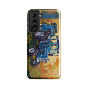 Furrow & Fields Tough case for Samsung® Glossy / Samsung Galaxy S21 FE Ford 7600 Splash Art | Tough case for Samsung® Quality Farmers Merch