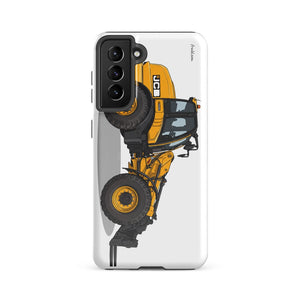 Furrow & Fields Tough case for Samsung® Glossy / Samsung Galaxy S21 FE JCB TM420 | Tough case for Samsung® Quality Farmers Merch
