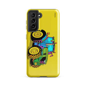Furrow & Fields Tough case for Samsung® Glossy / Samsung Galaxy S21 FE John Deere 6R 250 Pop Art | Tough case for Samsung® Quality Farmers Merch