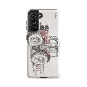 Furrow & Fields Tough case for Samsung® Glossy / Samsung Galaxy S21 FE Massey Ferguson 375 Pencil Sketch | Tough case for Samsung® Quality Farmers Merch