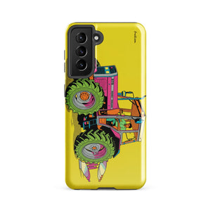 Furrow & Fields Tough case for Samsung® Glossy / Samsung Galaxy S21 FE Massey Ferguson 375 Pop Art | Tough case for Samsung® Quality Farmers Merch