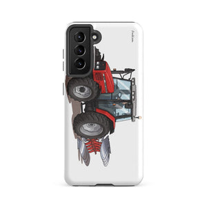 Furrow & Fields Tough case for Samsung® Glossy / Samsung Galaxy S21 FE Massey Ferguson 6255 | Tough case for Samsung® Quality Farmers Merch