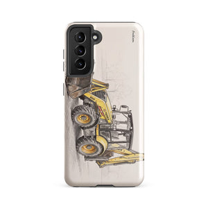 Furrow & Fields Tough case for Samsung® Glossy / Samsung Galaxy S21 FE Terex 860 Elite Pencil Sketch | Tough case for Samsung® Quality Farmers Merch