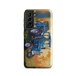 Furrow & Fields Tough case for Samsung® Glossy / Samsung Galaxy S21 Ford 7600 Splash Art | Tough case for Samsung® Quality Farmers Merch