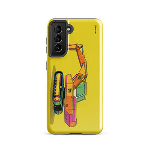 Furrow & Fields Tough case for Samsung® Glossy / Samsung Galaxy S21 JCB 806 Pop Art | Tough case for Samsung® Quality Farmers Merch