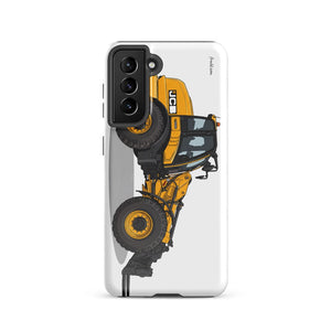 Furrow & Fields Tough case for Samsung® Glossy / Samsung Galaxy S21 JCB TM420 | Tough case for Samsung® Quality Farmers Merch