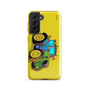 Furrow & Fields Tough case for Samsung® Glossy / Samsung Galaxy S21 John Deere 6R 250 Pop Art | Tough case for Samsung® Quality Farmers Merch