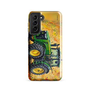 Furrow & Fields Tough case for Samsung® Glossy / Samsung Galaxy S21 John Deere 8345R Splash Art | Tough case for Samsung® Quality Farmers Merch