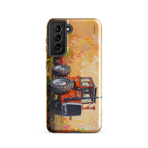 Furrow & Fields Tough case for Samsung® Glossy / Samsung Galaxy S21 Massey Ferguson 1200 Splash Art | Tough case for Samsung® Quality Farmers Merch