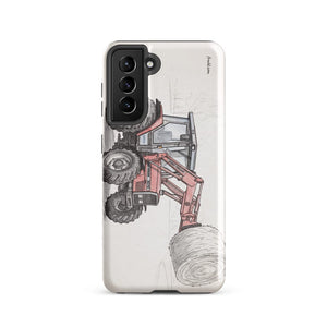 Furrow & Fields Tough case for Samsung® Glossy / Samsung Galaxy S21 Massey Ferguson 3070 Autotronic Pencil Sketch | Tough case for Samsung® Quality Farmers Merch