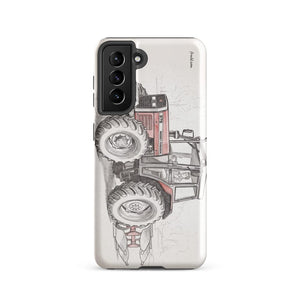 Furrow & Fields Tough case for Samsung® Glossy / Samsung Galaxy S21 Massey Ferguson 375 Pencil Sketch | Tough case for Samsung® Quality Farmers Merch