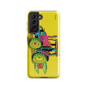Furrow & Fields Tough case for Samsung® Glossy / Samsung Galaxy S21 Massey Ferguson 6255 Pop Art | Tough case for Samsung® Quality Farmers Merch