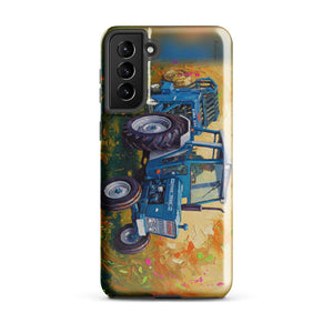 Furrow & Fields Tough case for Samsung® Glossy / Samsung Galaxy S21 Plus Ford 7600 Splash Art | Tough case for Samsung® Quality Farmers Merch