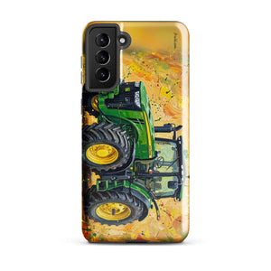 Furrow & Fields Tough case for Samsung® Glossy / Samsung Galaxy S21 Plus John Deere 8345R Splash Art | Tough case for Samsung® Quality Farmers Merch