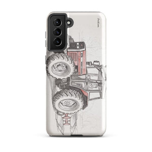 Furrow & Fields Tough case for Samsung® Glossy / Samsung Galaxy S21 Plus Massey Ferguson 375 Pencil Sketch | Tough case for Samsung® Quality Farmers Merch