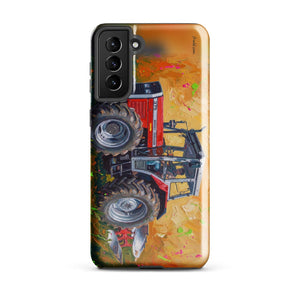 Furrow & Fields Tough case for Samsung® Glossy / Samsung Galaxy S21 Plus Massey Ferguson 375 Splash Art | Tough case for Samsung® Quality Farmers Merch
