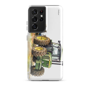 Furrow & Fields Tough case for Samsung® Glossy / Samsung Galaxy S21 Ultra John Deere 4350 Watercolor | Tough case for Samsung® Quality Farmers Merch