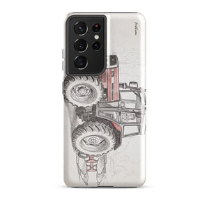 Furrow & Fields Tough case for Samsung® Glossy / Samsung Galaxy S21 Ultra Massey Ferguson 375 Pencil Sketch | Tough case for Samsung® Quality Farmers Merch