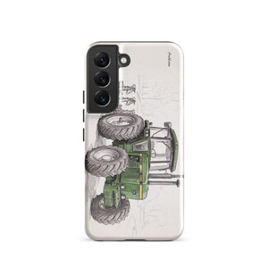 Furrow & Fields Tough case for Samsung® Glossy / Samsung Galaxy S22 John Deere 4350 Pencil Sketch | Tough case for Samsung® Quality Farmers Merch