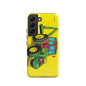 Furrow & Fields Tough case for Samsung® Glossy / Samsung Galaxy S22 John Deere 6910 with Hedge Cutter Pop Art | Tough case for Samsung® Quality Farmers Merch