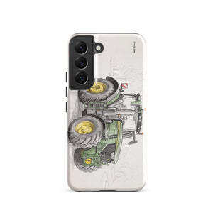 Furrow & Fields Tough case for Samsung® Glossy / Samsung Galaxy S22 John Deere 6R 250 Pencil Sketch | Tough case for Samsung® Quality Farmers Merch