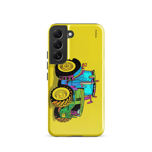 Furrow & Fields Tough case for Samsung® Glossy / Samsung Galaxy S22 John Deere 6R 250 Pop Art | Tough case for Samsung® Quality Farmers Merch