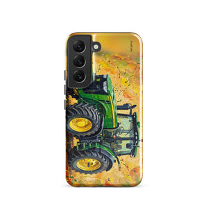 Furrow & Fields Tough case for Samsung® Glossy / Samsung Galaxy S22 John Deere 8345R Splash Art | Tough case for Samsung® Quality Farmers Merch