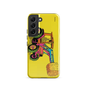 Furrow & Fields Tough case for Samsung® Glossy / Samsung Galaxy S22 Massey Ferguson 3070 Autotronic Pop Art | Tough case for Samsung® Quality Farmers Merch