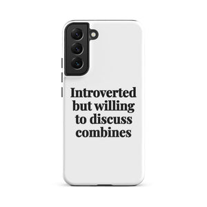Furrow & Fields Tough case for Samsung® Glossy / Samsung Galaxy S22 Plus Introverted But Willing To Discuss Combines | Tough case for Samsung® Quality Farmers Merch