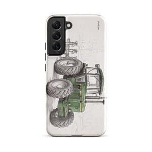 Furrow & Fields Tough case for Samsung® Glossy / Samsung Galaxy S22 Plus John Deere 4350 Pencil Sketch | Tough case for Samsung® Quality Farmers Merch