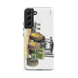 Furrow & Fields Tough case for Samsung® Glossy / Samsung Galaxy S22 Plus John Deere 4350 Watercolor | Tough case for Samsung® Quality Farmers Merch