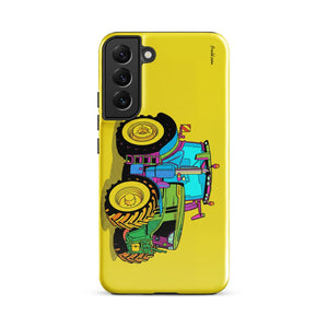 Furrow & Fields Tough case for Samsung® Glossy / Samsung Galaxy S22 Plus John Deere 6R 250 Pop Art | Tough case for Samsung® Quality Farmers Merch
