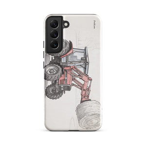 Furrow & Fields Tough case for Samsung® Glossy / Samsung Galaxy S22 Plus Massey Ferguson 3070 Autotronic Pencil Sketch | Tough case for Samsung® Quality Farmers Merch