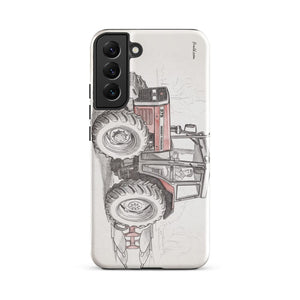 Furrow & Fields Tough case for Samsung® Glossy / Samsung Galaxy S22 Plus Massey Ferguson 375 Pencil Sketch | Tough case for Samsung® Quality Farmers Merch