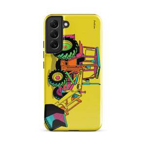 Furrow & Fields Tough case for Samsung® Glossy / Samsung Galaxy S22 Plus Massey Ferguson 50E Pop Art | Tough case for Samsung® Quality Farmers Merch