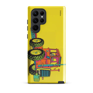 Furrow & Fields Tough case for Samsung® Glossy / Samsung Galaxy S22 Ultra Massey Ferguson 1200 Pop Art | Tough case for Samsung® Quality Farmers Merch